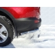 Защита заднего бампера уголки 60 мм ТСС для Toyota RAV4 2013-2015