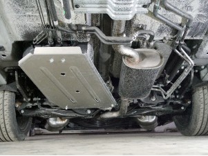 Защита бака и заднего редуктора (алюминий) 4 мм для Exeed VX 2.0L 4WD 2021 – н.в.  ZKTCC00527