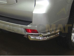 Защита задняя уголки двойные 76-43 мм короткие для Toyota Land Cruiser Prado 150 № LCPR10 4